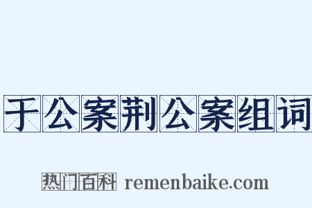 于公案荆公案组词是什么意思的图片